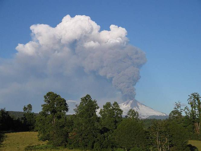извержение вулкана в Чили