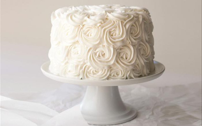украшение белого торта