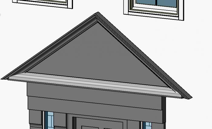 Как сделать фронтон двухскатной крыши