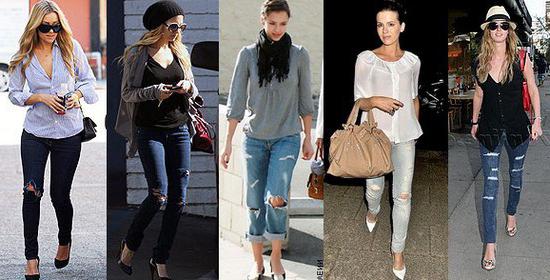 рваные джинсы с чем носить