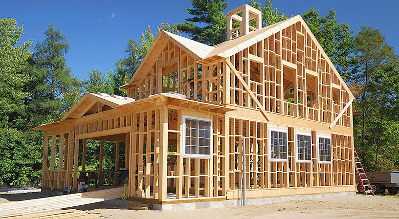 Сооружение деревянного каркасного дома