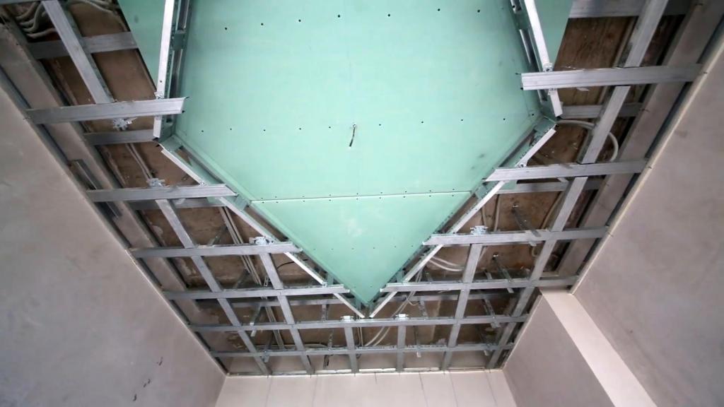 как сделать двухуровневый потолок из гипсокартона