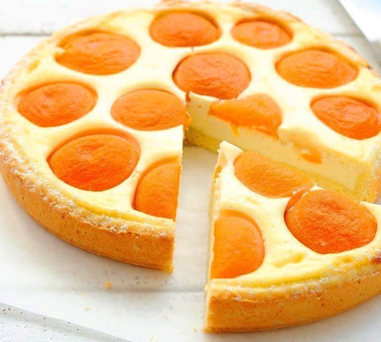 Творожный абрикосовый пирог