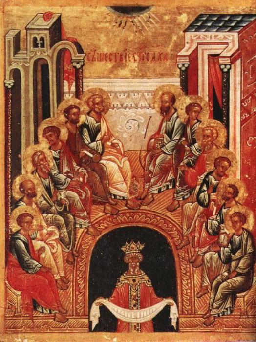 икона сошествия святого духа на апостолов фото