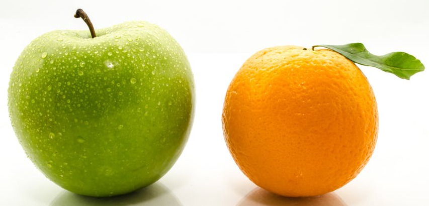 апельсин и яблоко