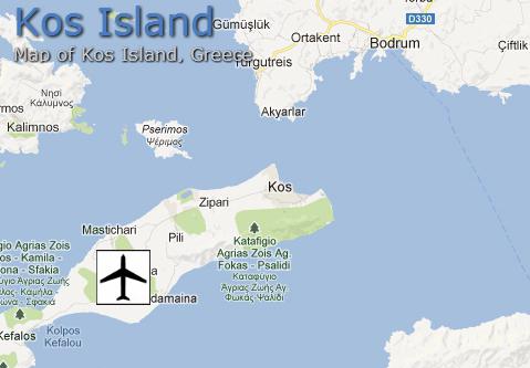 остров Кос карта