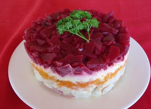 салат овощной торт