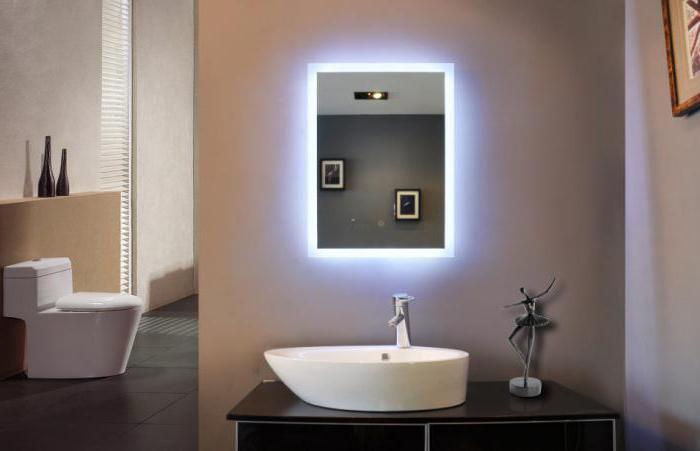 зеркало с подсветкой в ванную комнату 