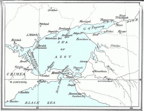 азовское море на карте россии
