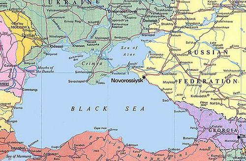 крым азовское море карта