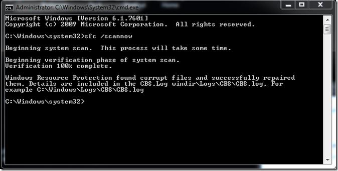 проверка системных файлов windows 7