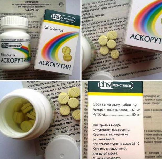 Таблетки аскорутин инструкция по применению