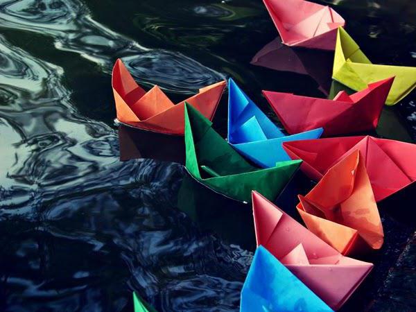 кораблик оригами из бумаги для детей