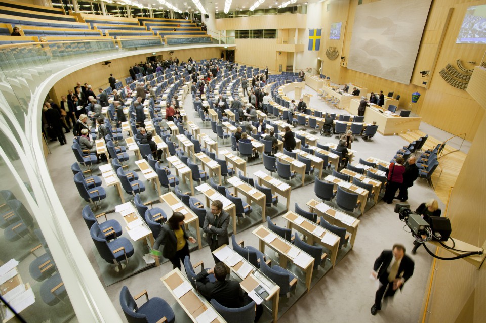 Депутаты в парламенте Швеции