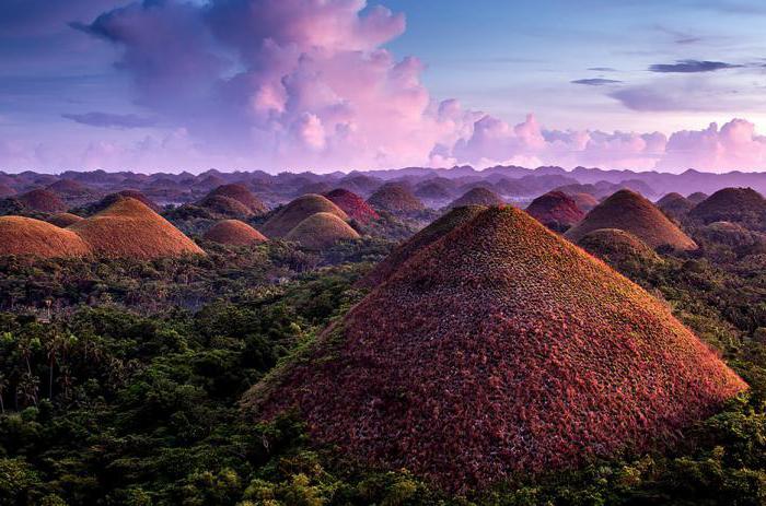 шоколадные холмы филиппины высота 