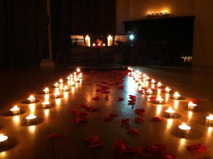 романтические свечи 