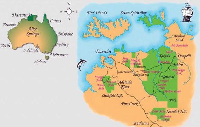 национальный парк какаду на карте