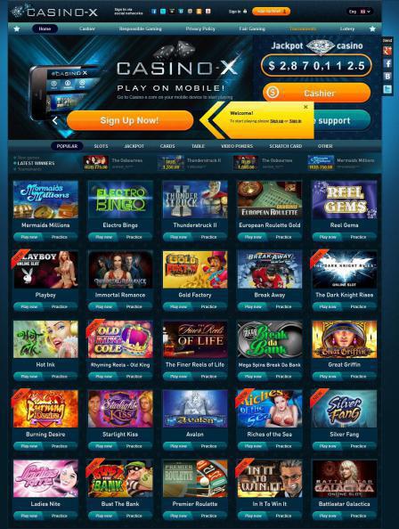 обзор онлайн казино "Casino X" отзывы игроков
