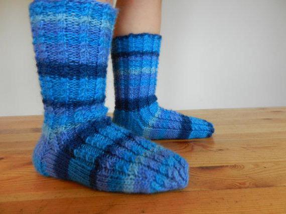 вязаные шерстяные носки для детей