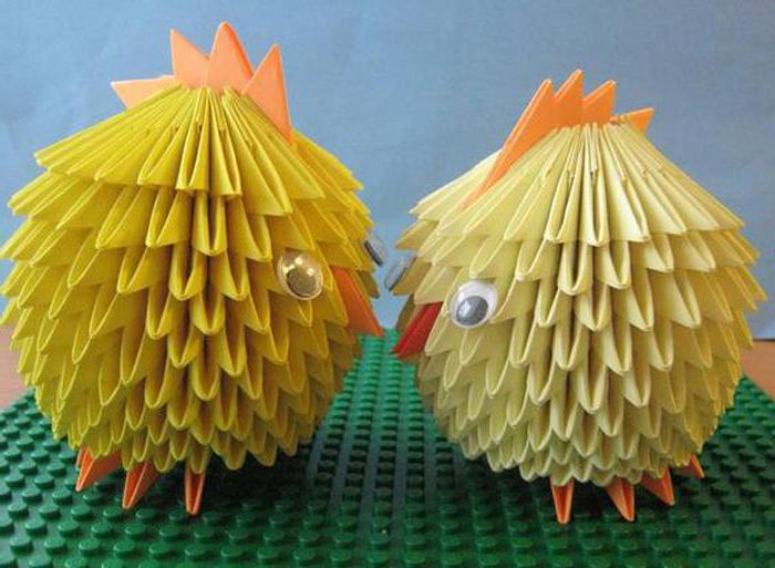 цыпленок модульное оригами мастер класс