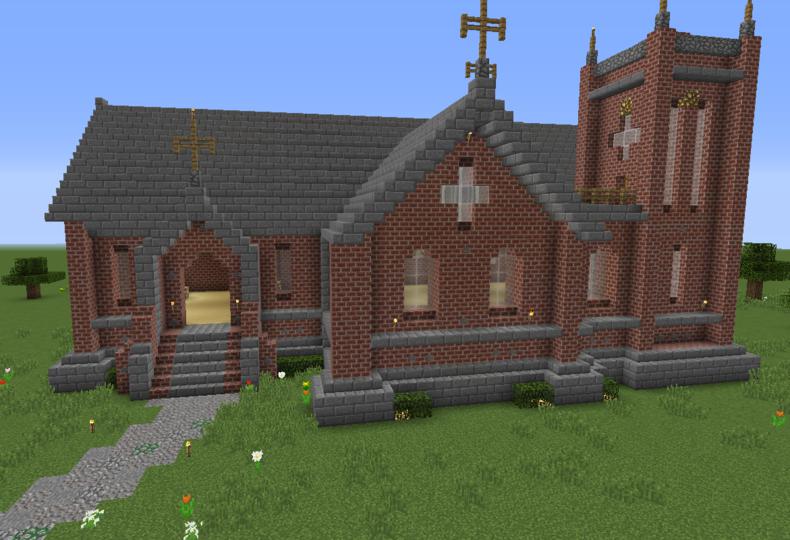 Церковь в игре "Майнкрафте"