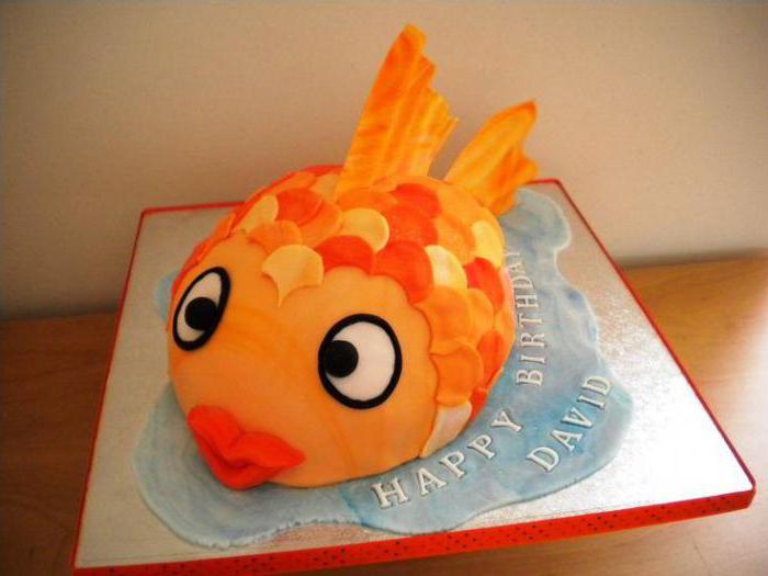 торт золотая рыбка 