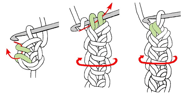 схема вязания шнура