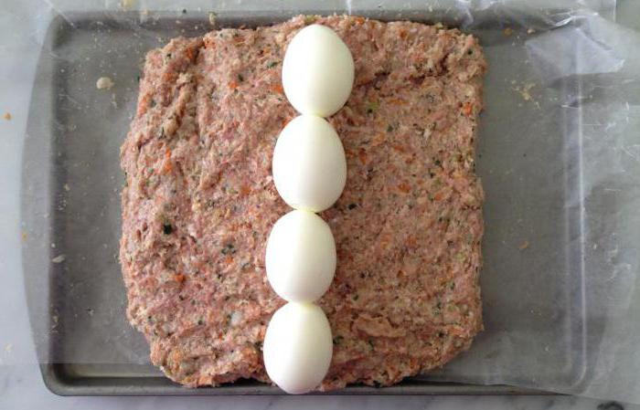 мясной рулет с яйцами в духовке рецепт с фото
