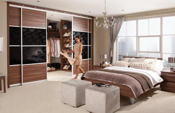 дизайн спальни с гардеробной
