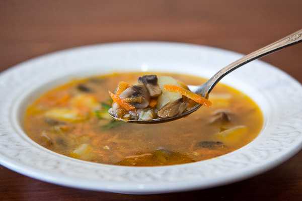 суп с сушеными грибами