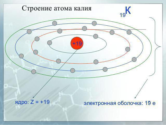 электронная конфигурация атома калия