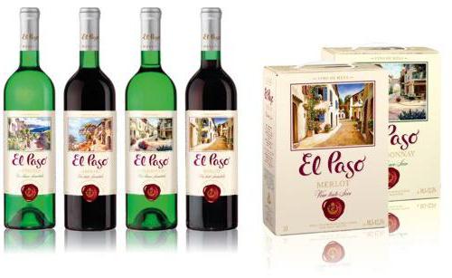 Вино Эль Пасо, белое и красное