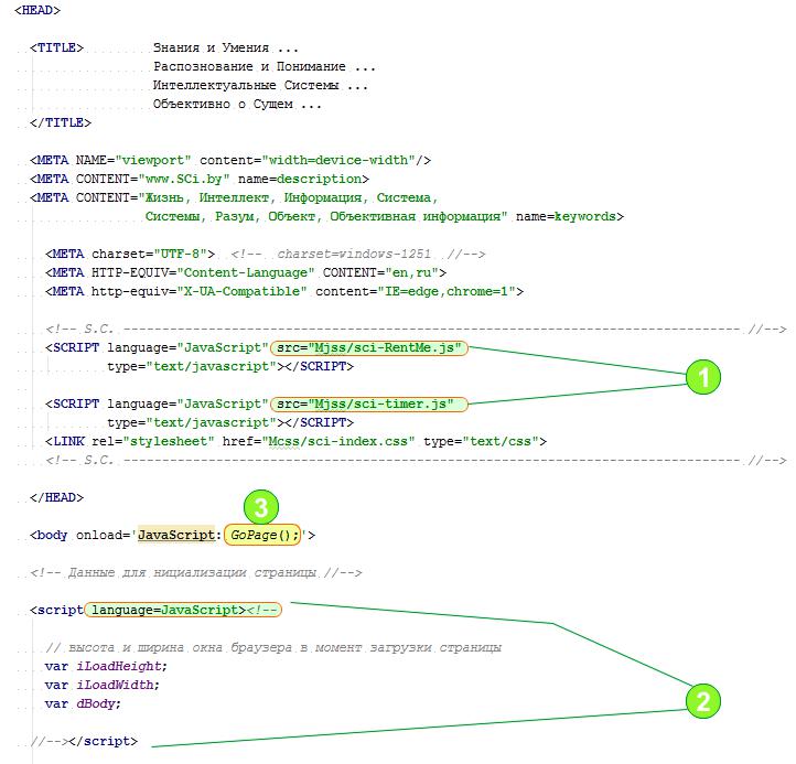 Вставка JS кода в HTML страницу