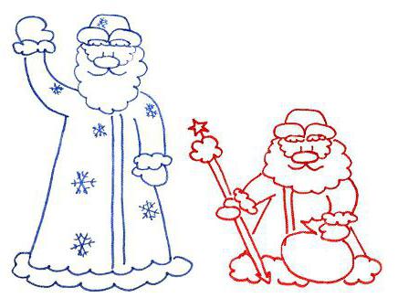 рисуем деда мороза и снегурочку поэтапно карандашом