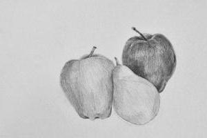 натюрморт яблоко и груша