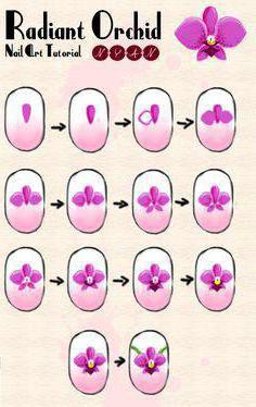 Как нарисовать орхидеи на ногтях: пошаговая инструкция
