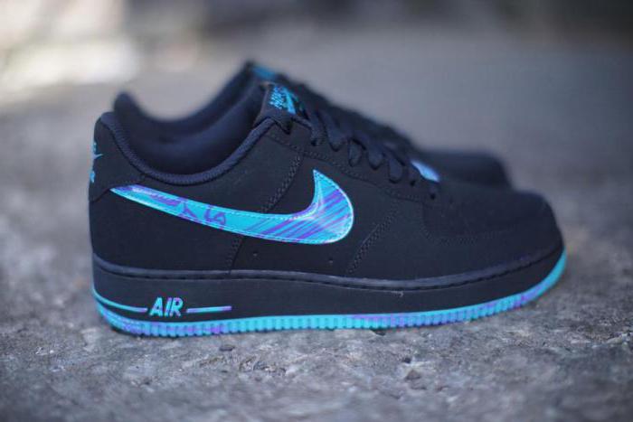 nike air force 1 low black and blue