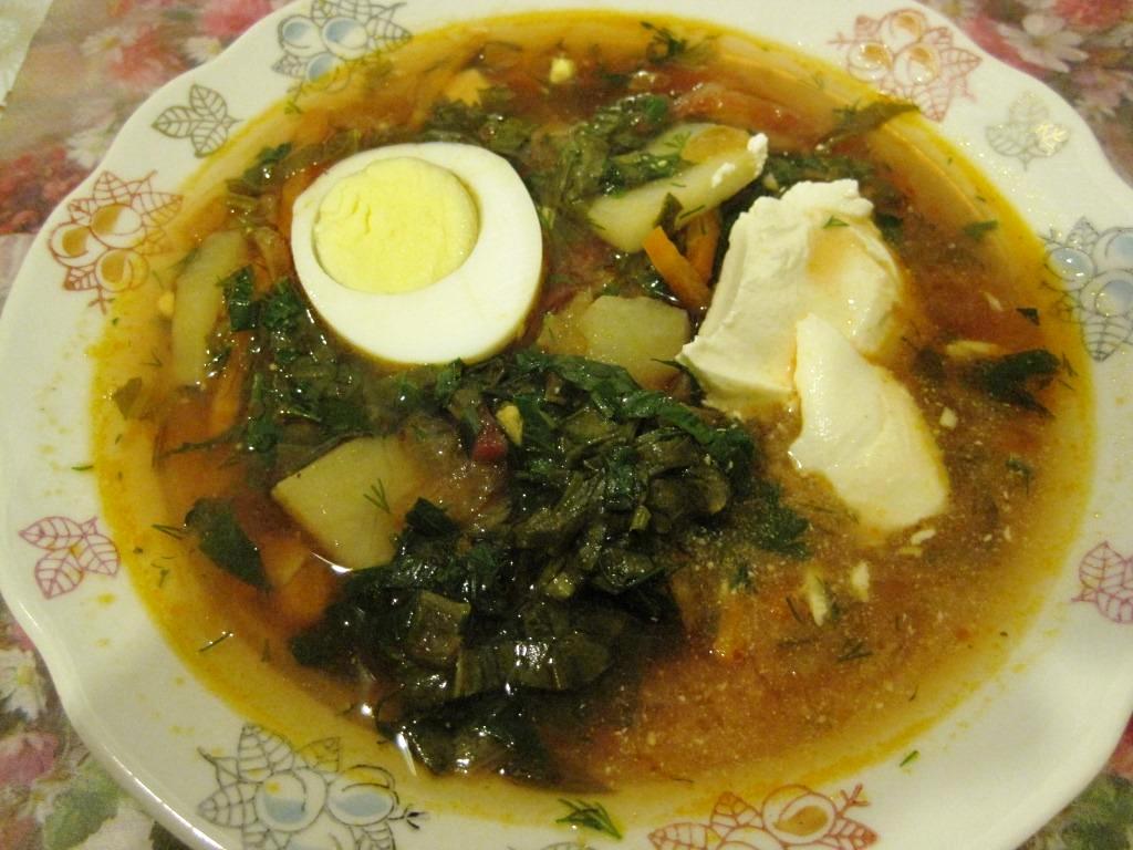 рецепт щавелевого супа с яичком