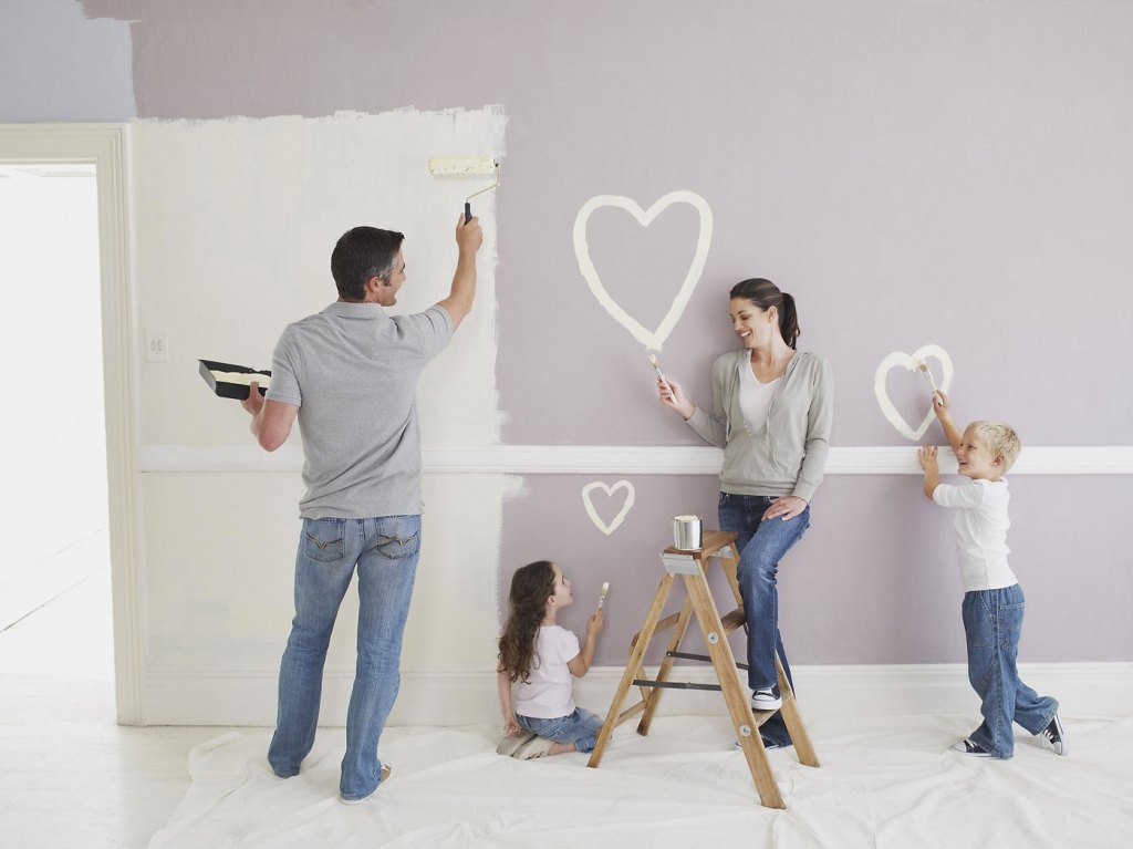 белая краска для стен и потолка в детской комнате