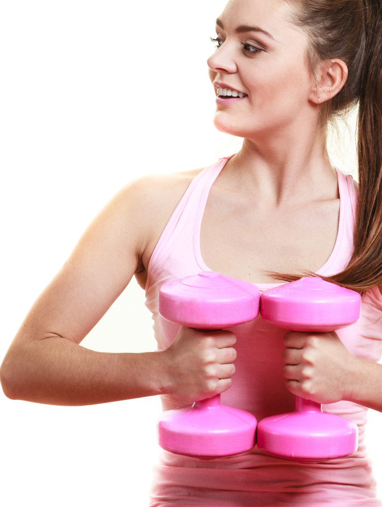 упражнение для увеличения грудных мышц для женщин