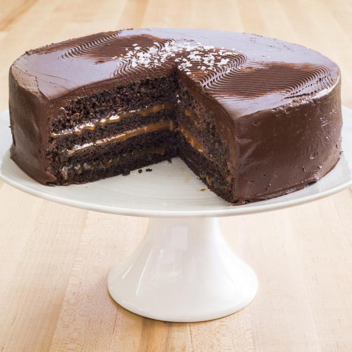 шоколадно карамельный торт