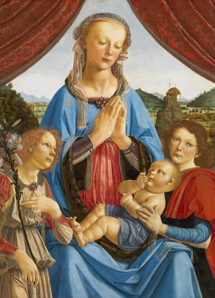 Мадонна с Младенцем и два ангела
