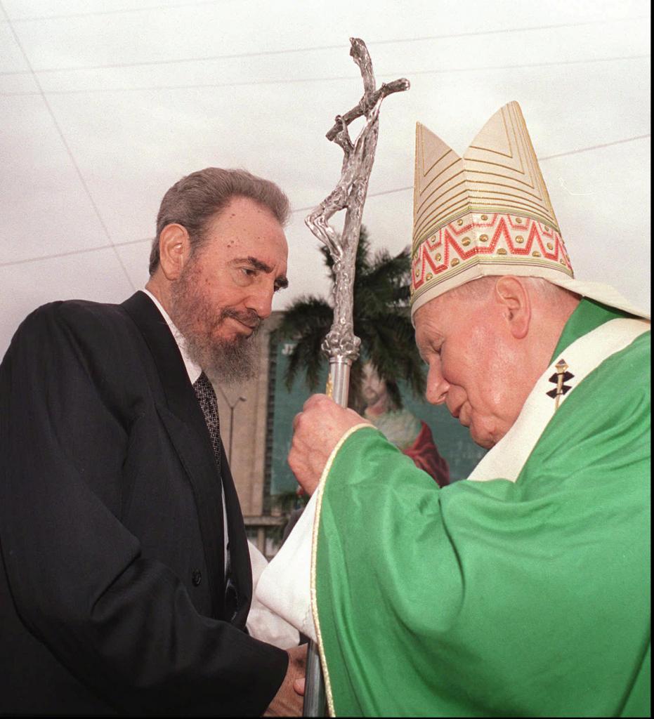 встреча Папы Иоанна Павел II и Фиделя Кастро