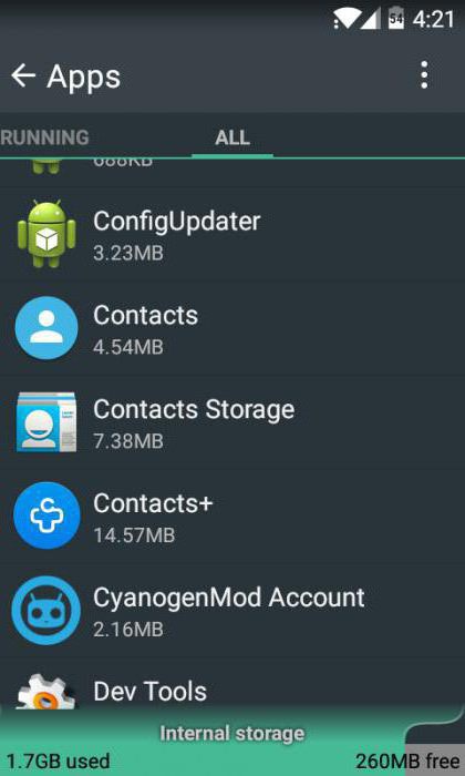 android process acore ошибка