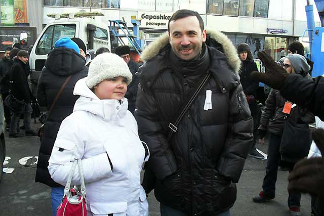 Илья Пономарев с дочерью