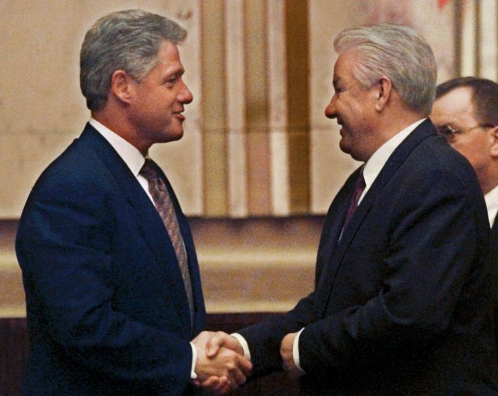Борис Ельцин и Клинтон