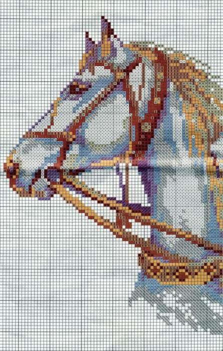 схема вышивки год лошади