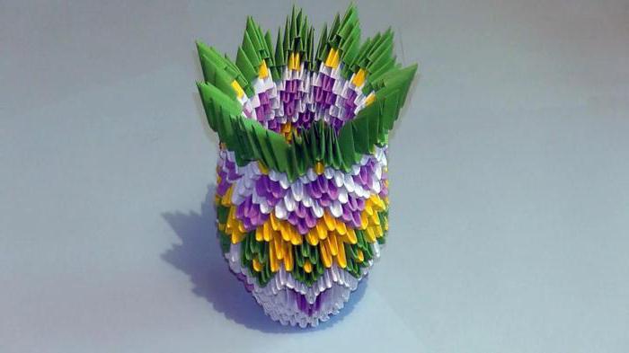 ваза из модулей белая оригами пошаговая инструкция