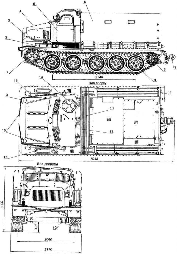 Схема тяжелого артиллерийского тягача