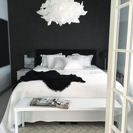 черно белая спальня дизайн фото